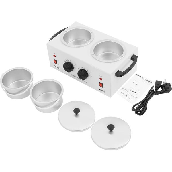 Scaldacera Doppio, Temperatura Regolabile, Design Compatto, Bianco-image