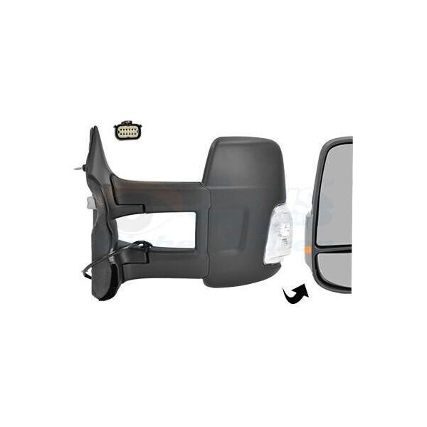 Van Wezel 1992801 Specchietto Esterno Specchietto Laterale Sinistro Per Ford Transit Mk7 Furgone (V363, Fcd, Fdd) Convesso-image