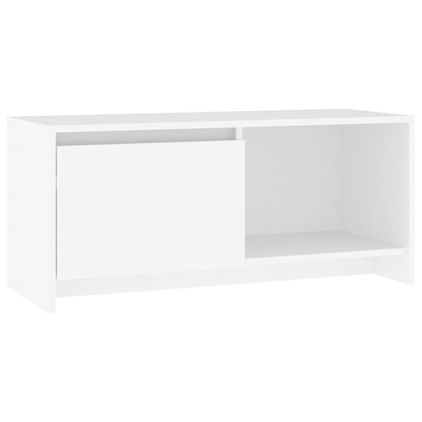 Syfax™ Mobile Porta Tv Bianco 90X35X40 Cm In Legno Multistrato-image