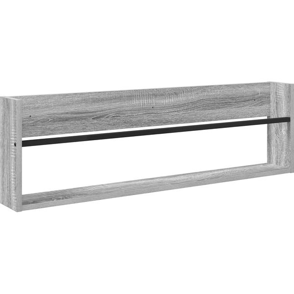 Vidaxl Portariviste Grigio Sonoma 100 X 12 X 30 Cm Materiale A Base Di Legno-image