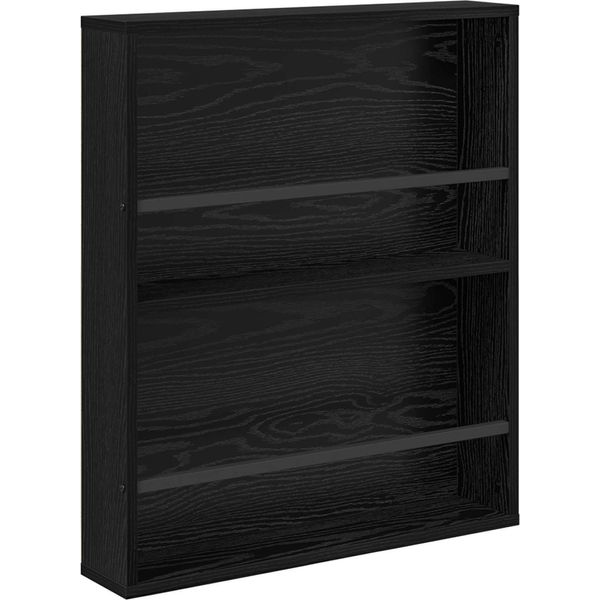 Syfax™ Scaffale Per Riviste Rovere Nero 60 X 12 X 70 Cm-image