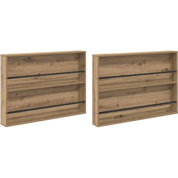 Syfax™ Scaffale Per Riviste 2 Pcs Rovere Artigianale 100 X 12 X 70 Cm-image