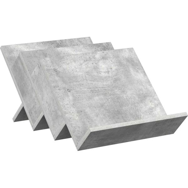 Vidaxl Portariviste Grigio Cemento 53 X 40 X 28,5 Cm Materiale A Base Di Legno-image