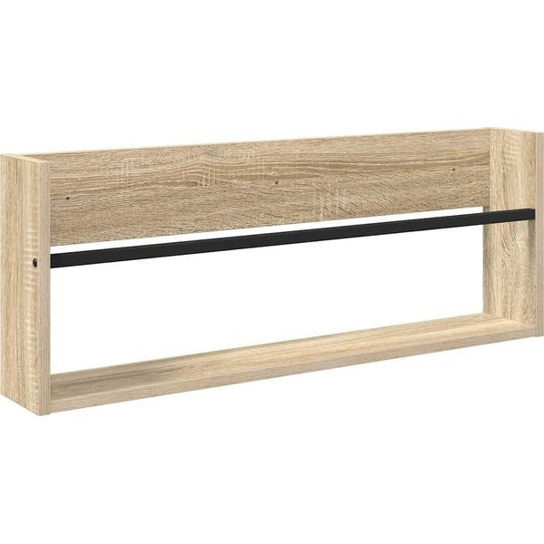 Vidaxl Portariviste In Rovere Sonoma 80 X 12 X 30 Cm Materiale A Base Di Legno-image