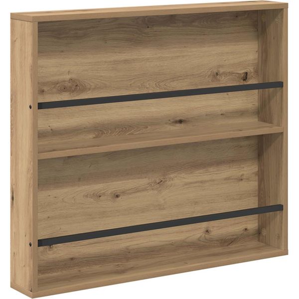 Vidaxl Portariviste In Rovere Artigianale 80 X 12 X 70 Cm Materiale A Base Di Legno-image