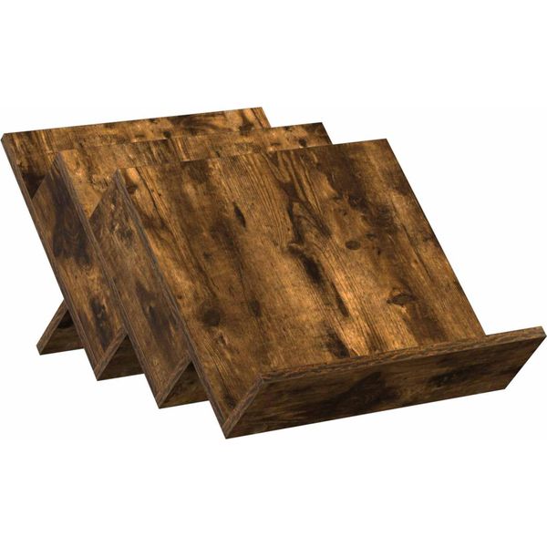 Vidaxl Portariviste In Rovere Affumicato 53 X 40 X 28,5 Cm Materiale A Base Di Legno-image