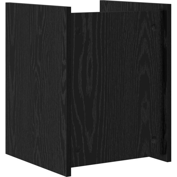 Syfax™ Scaffale Per Riviste Rovere Nero 35 X 35 X 45 Cm-image