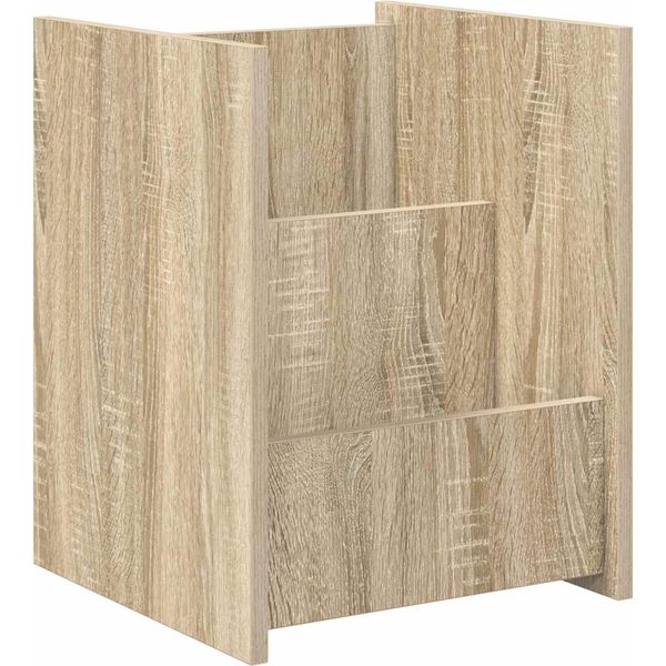 Vidaxl Portariviste In Rovere Sonoma 35 X 35 X 45 Cm Materiale A Base Di Legno-image