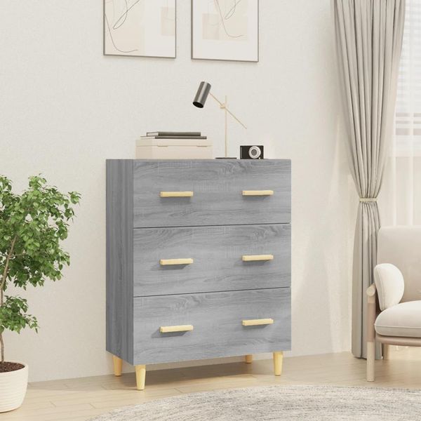 Maison Exclusive - Credenza Grigio Sonoma 70X34X90 Cm Materiale Ligneo-image