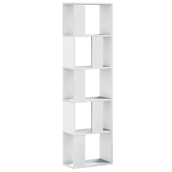 Syfax™ Libreria 5 Ripiani Bianca 45X23,5X162,5Cm Legno Multistrato-image