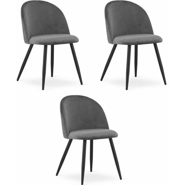 Set Di 3 Sedie Valora Bello | Set Di Sedie In Confezione Multipla Per Casa O Ufficio-image