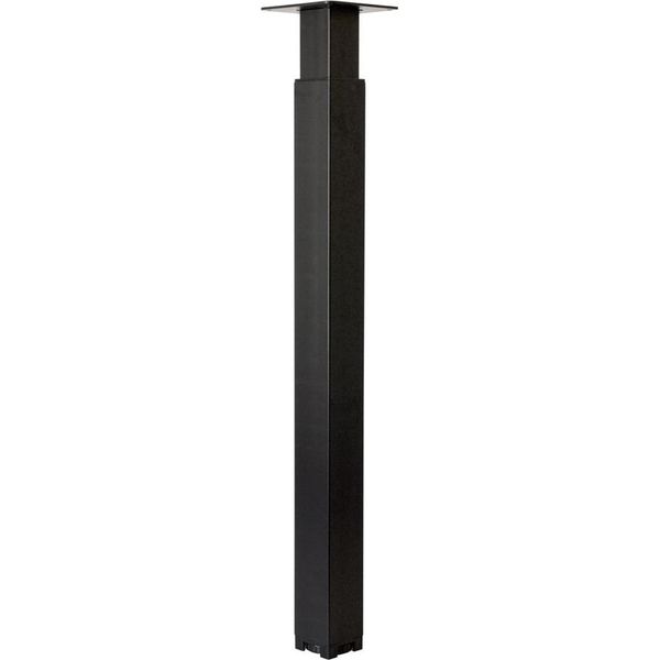 Gamba Del Tavolo Regolabile Quadrata In Acciaio Nero - Per Pezzo-image