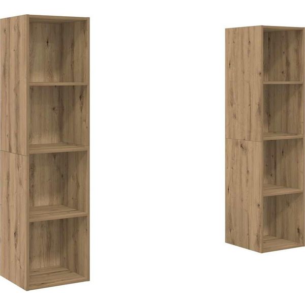 Syfax™ Set Mobile Tv 2 Pcs Marrone 37 X 37 X 142,5 Cm-image