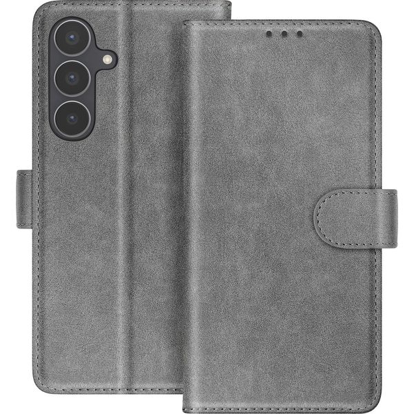 Avizar, Galaxy S25 Fe Custodia A Portafoglio Serie Chesterfield Con Supporto, Grigio-image