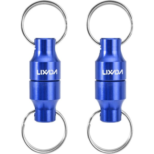 Lixada, Supporto Magnetico Per Rete Da Sbarco Per La Pesca A Mosca, Arancione, Sgancio Rapido Con Cavo A Spirale, 2 Clip-image