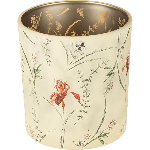 Lanterna Decorativa In Vetro Con Motivo Floreale Per Accenti Domestici Di Stile-image