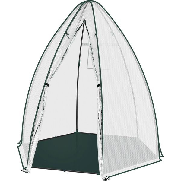 Serra - Serra A Film - 160 X 180 X 160 Cm - Pe 130 G/M², Telaio Tubolare In Acciaio - Protezione Dalle Intemperie E Dall'inverno Per I Pomodori - Bianco Semitrasparente-image