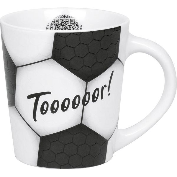 KöNitz Becher FußBall - Tooooor!, Tasse, Kaffeetasse, Porzellan, Schwarz, 380 Ml, 1111342837-image