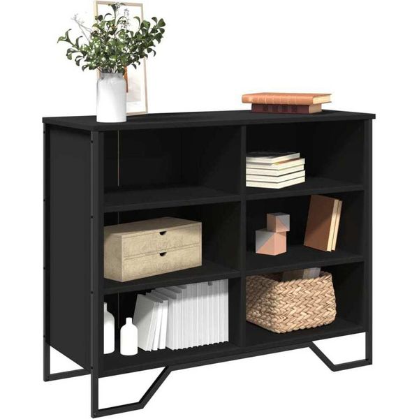 Maison Exclusive - Credenza Nera 91X35,5X74,5 Cm Materiale Ligneo-image