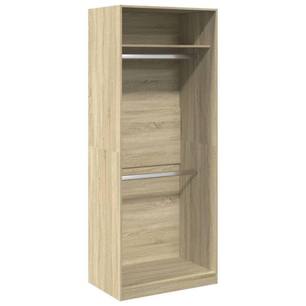 Vidaxl Armadio Rovere Sonoma 80X50X200 Cm Materiale A Base Di Legno-image
