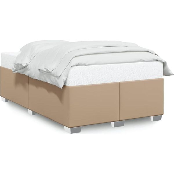 Vidaxl Struttura Letto Cappuccino-Marrone 120X200 Cm In Pelle Finta-image