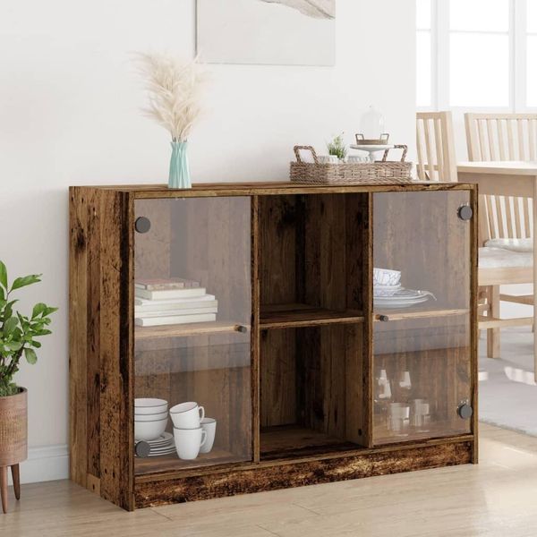 Vidaxl Credenza In Legno Vecchio 102X37X75,5 Cm Materiale A Base Di Legno-image