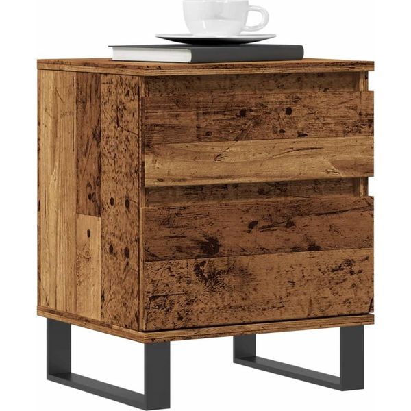 Maison Exclusive - Comodino Effetto Legno Antico 40X35X50 Cm Materiale Ligneo-image