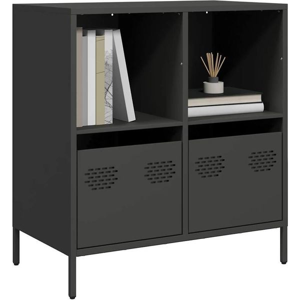 Maison Exclusive - Credenza Nera 68X39X73,5 Cm Acciaio Laminato A Freddo-image