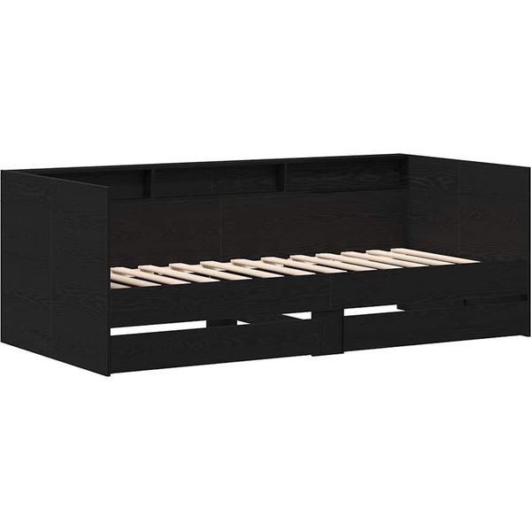 Syfax™ Daybed Con Testiera Rovere Nero 75 X 190 Cm Legno Multistrato-image