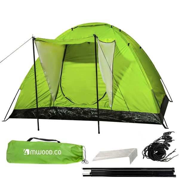 Tenda Per 4 Persone 210X210Cm Tenda Da Campeggio Per Famiglie Iglo Resistente All'acqua-image
