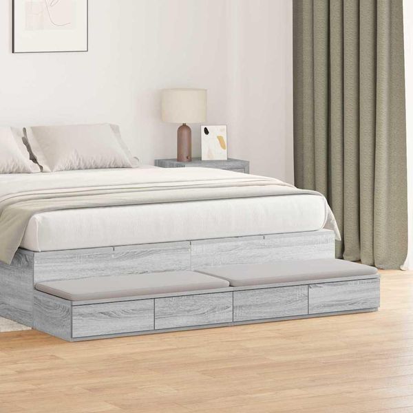Syfax™ Cassetti Per Letto Grigio Sonoma 160 X 36,5 X 16,5 Cm-image