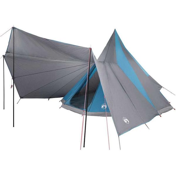 Vidaxl Tenda Familiare Con Tetto Blu E Grigio 510 X 690 X 330 Cm-image