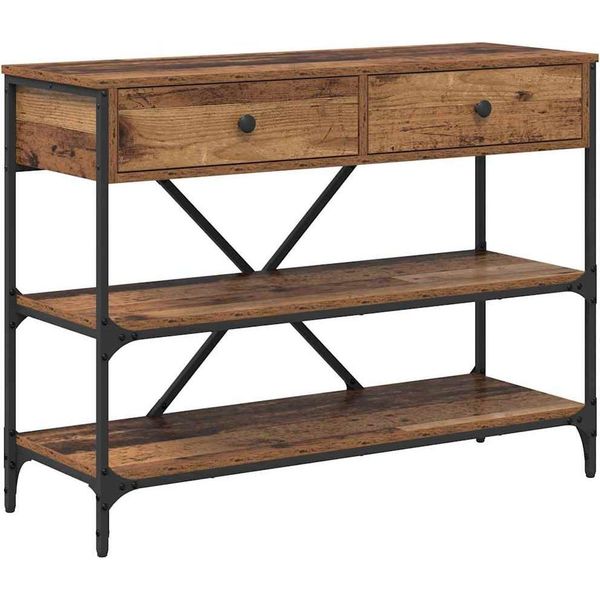 Syfax™ Tavolo Consolle Con Cassetto Marrone 100 X 34,5 X 75 Cm Legno-image