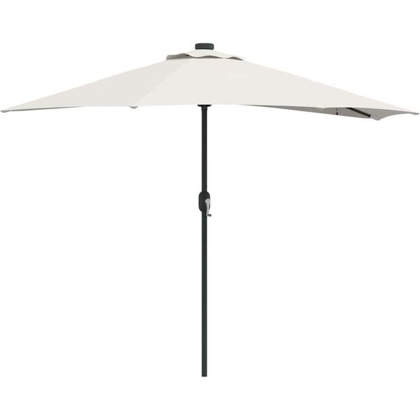 Vidaxl Ombrellone Da Giardino Mezza Sabbia 294 X 150 X 224 Cm Tessuto-image