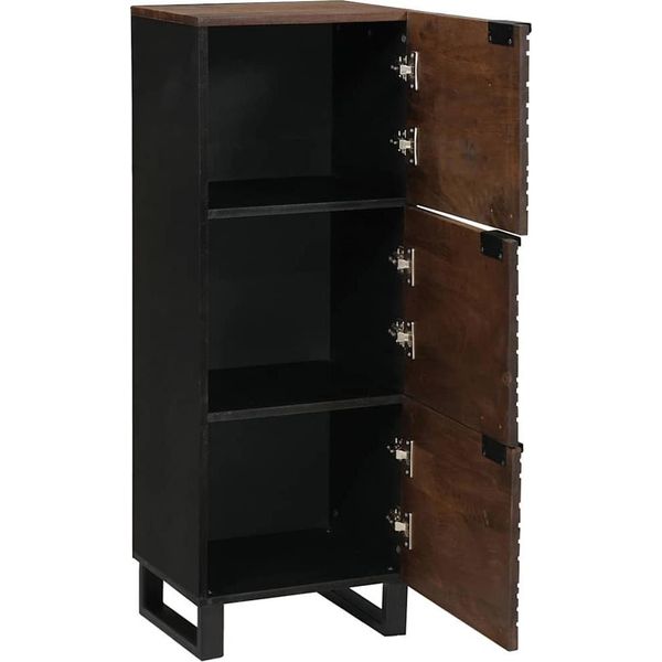 Vidaxl Credenza Marrone 40 X 33 X 110 Cm In Legno Massiccio Di Mango-image