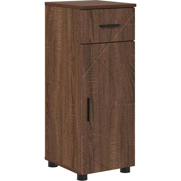 Syfax™ Mobile Da Bagno Con Cassetto Rovere Marrone 30 X 35 X 80 Cm-image