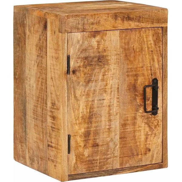 Vidaxl Comodino Marrone 35 X 33 X 48 Cm In Legno Massiccio Di Mango-image
