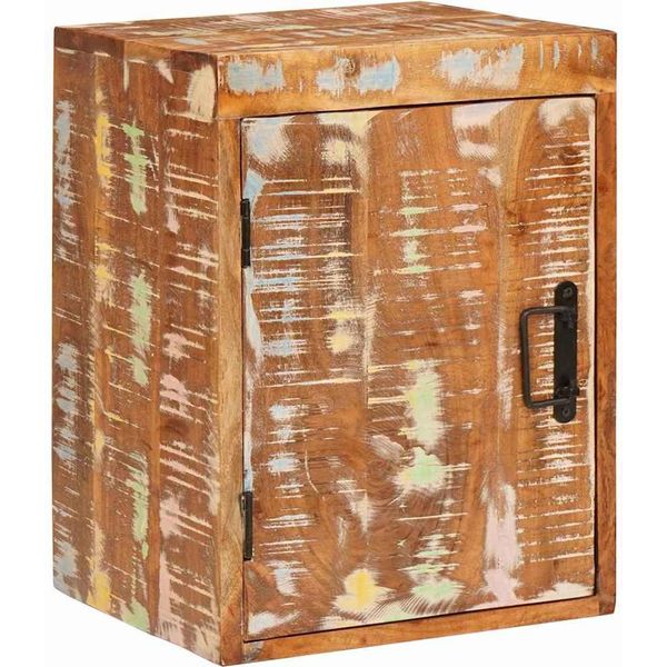 Vidaxl Comodino Marrone 35 X 33 X 48 Cm In Legno Massiccio Riciclato-image