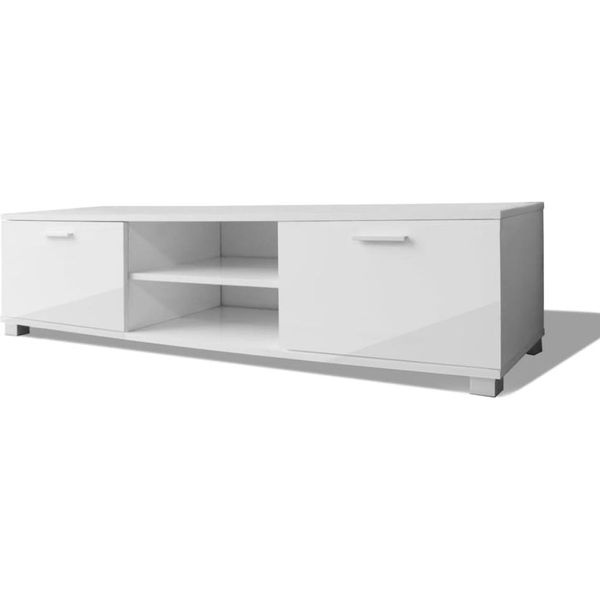 Syfax™ Mobile Porta Tv Bianco Lucido 120X40,5X35 Cm-image