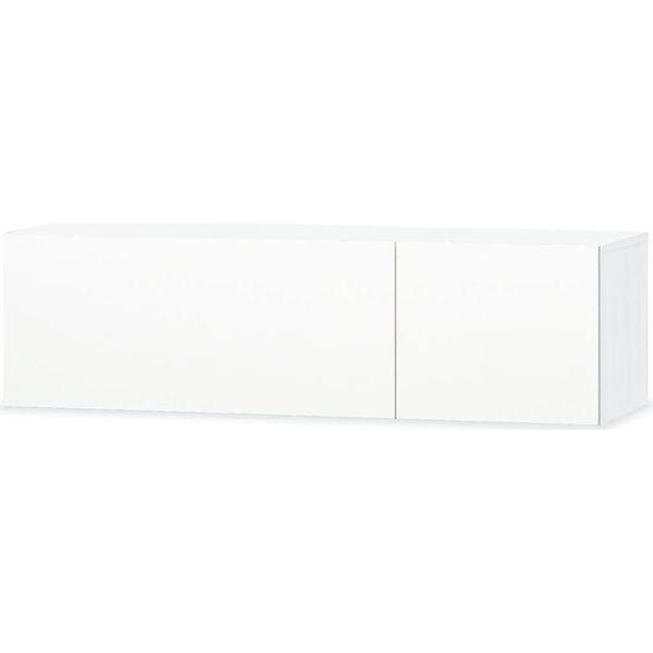 Syfax™ Mobile Porta Tv In Legno Multistrato 120X40X34 Cm Bianco Lucido-image