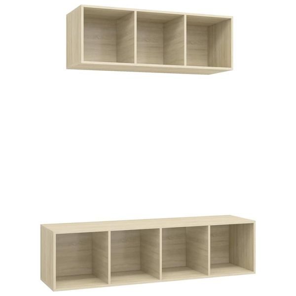 Syfax™ Set Porta Tv 2 Pz Rovere Sonoma In Truciolato-image