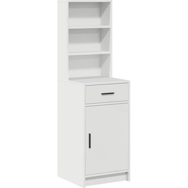 Syfax™ Credenza Bianco 40 X 40,5 X 135 Cm Legno Multistrato-image