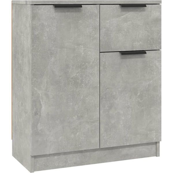 Syfax™ Credenze 2 Pz Grigio Cemento 60X30X70 Cm In Legno Multistrato-image