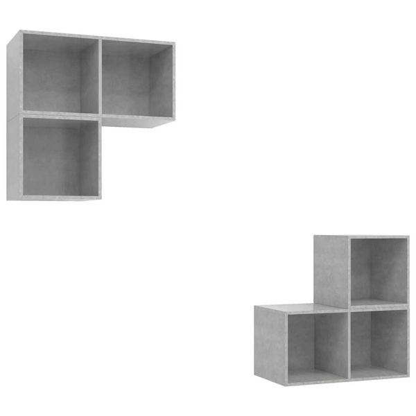 Syfax™ Set Porta Tv 4 Pz Grigio Cemento In Truciolato-image