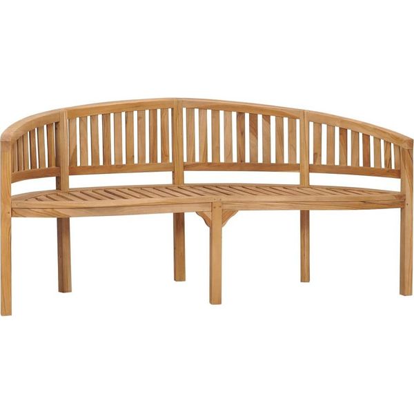 Syfax™ Panchina A Forma Di Banana 180 Cm In Legno Massello Di Teak-image