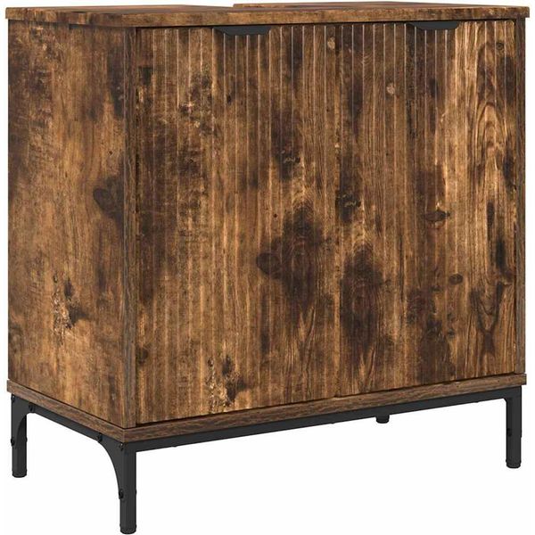 Syfax™ Armadio Per Lavabo Da Bagno Rovere Fumé 60,5 X 33,5 X 61 Cm-image