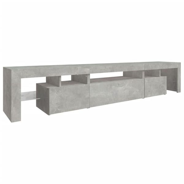 Syfax™ Mobile Porta Tv Con Luci Led Grigio Cemento 215X36,5X40 Cm-image