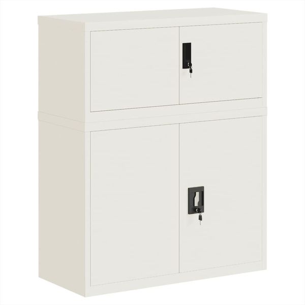 Syfax™ Armadio Classificatore Bianco 90X40X110 Cm In Acciaio-image