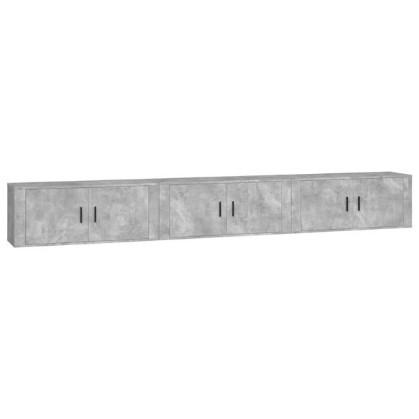 Syfax™ Mobili Porta Tv A Parete 3 Pz Grigio Cemento 100X34,5X40 Cm-image