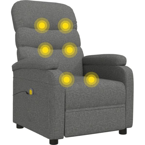 Syfax™ Poltrona Massaggiante Grigio Scuro In Tessuto-image